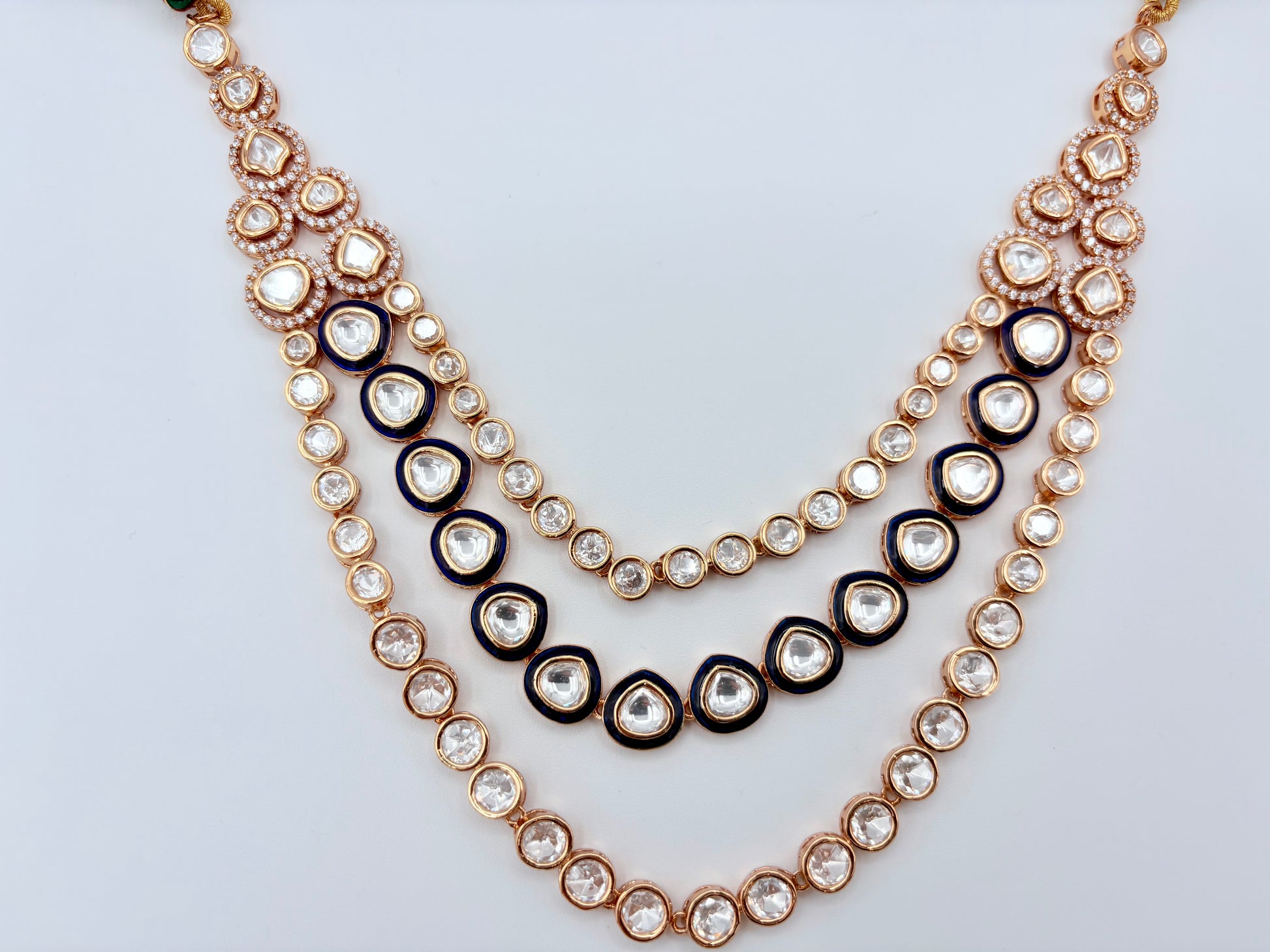 Ornate necklace with multiple layers available at Nishaani.ca – Indian jewelry in Canada
