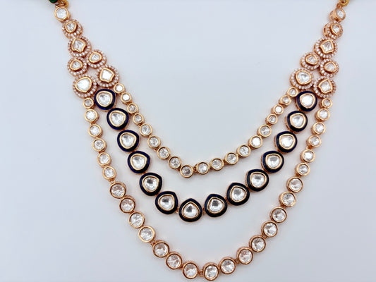 Ornate necklace with multiple layers available at Nishaani.ca – Indian jewelry in Canada